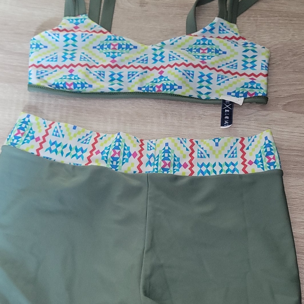 IMRIE POMPE BEACH SWIMWEAR TOP AND SHORT